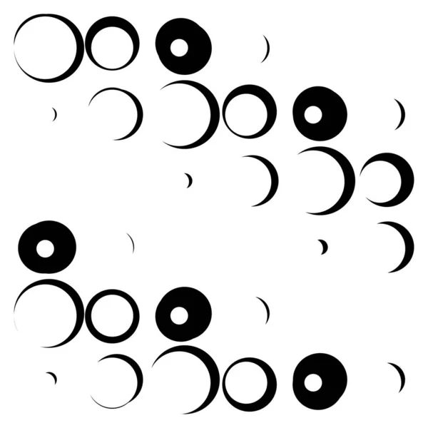 Zufällig Überlappende Kreise Punktemuster Vektorillustration Apfel Sommersprossen Und Speck Speckle — Stockvektor