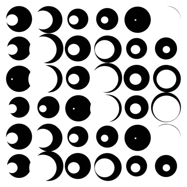 Cercles Chevauchant Aléatoirement Motif Points Illustration Vectorielle Pomme Rousseur Moucheture — Image vectorielle