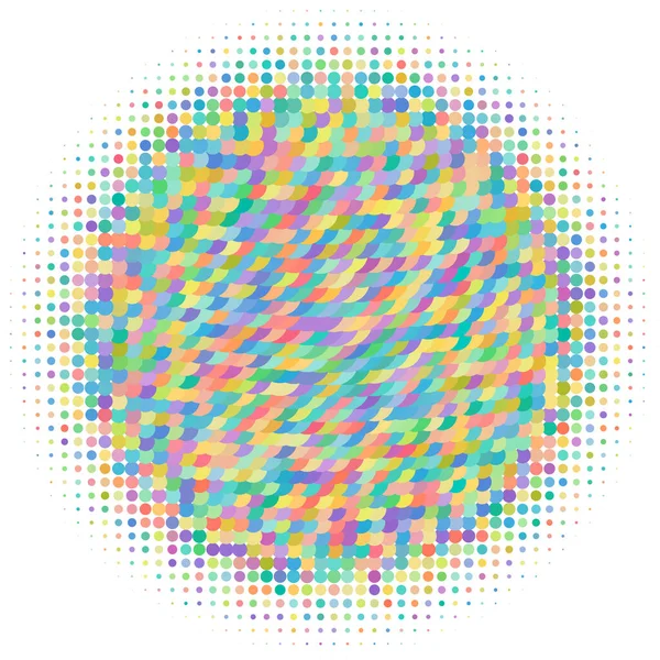 Élément Demi Teinte Demi Teinte Points Colorés Aléatoires Pointu Cercles — Image vectorielle
