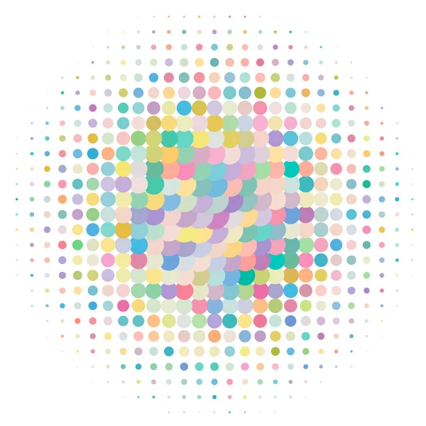 Élément Demi Teinte Demi Teinte Points Colorés Aléatoires Pointu Cercles — Image vectorielle