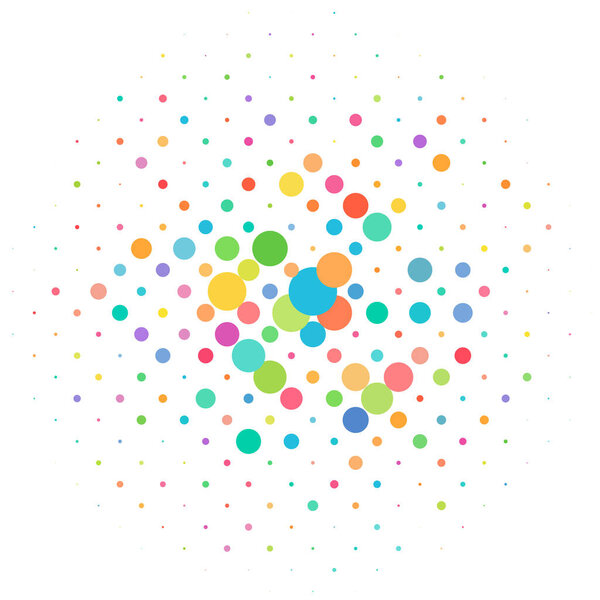Случайные точки, полутоновые круги (полутоновые) элементы. Спеклс, векторная иллюстрация веснушек. Стиппплинг