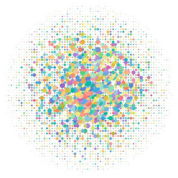 Willekeurige Stippen Cirkels Halve Toon Halve Toon Element Speckles Sproeten — Stockvector