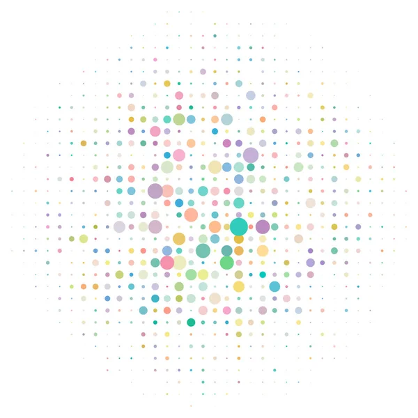 Zufällige Punkte Kreise Halbtoniges Element Speckles Sommersprossen Vektor Illustration Stipple — Stockvektor
