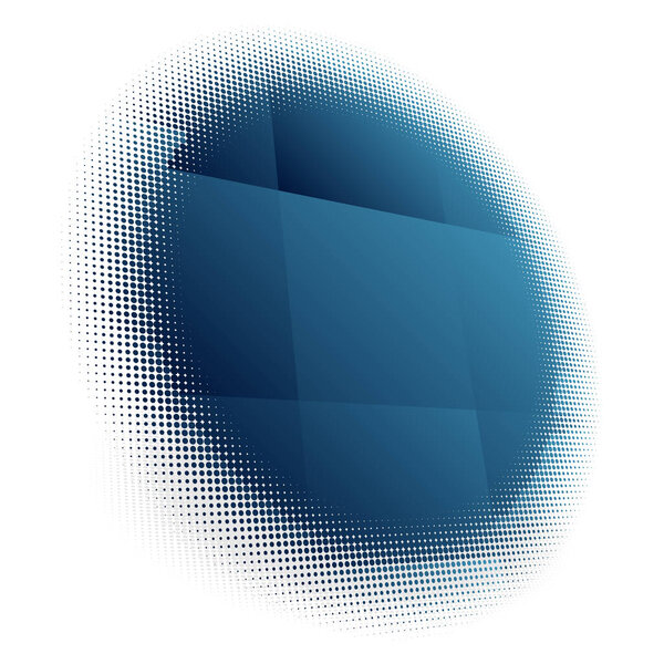 Colorful halftone vector pattern, texture in 3d perspective. Circles, dots, screentone illustration. Freckle, stipple-stippling, speckles illustration. Pointillist vector art