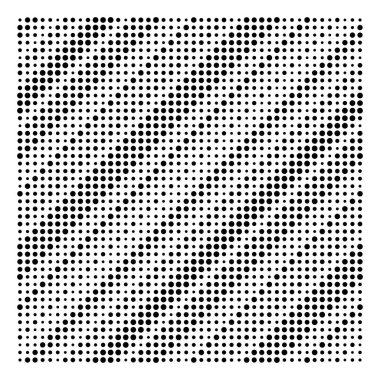 Yarı ton noktalar, noktalı desen. Noktacılık, noktalama vektörü çizimi. Ders lastiğini belirler