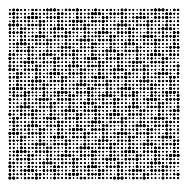 Yarı ton noktalar, noktalı desen. Noktacılık, noktalama vektörü çizimi. Ders lastiğini belirler