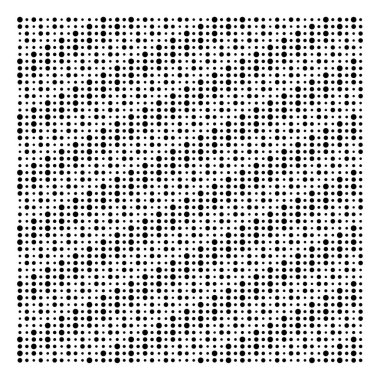 Yarı ton noktalar, noktalı desen. Noktacılık, noktalama vektörü çizimi. Ders lastiğini belirler