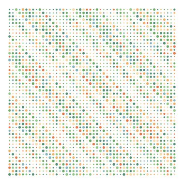 Yarı ton noktalar, noktalı desen. Noktacılık, noktalama vektörü çizimi. Ders lastiğini belirler