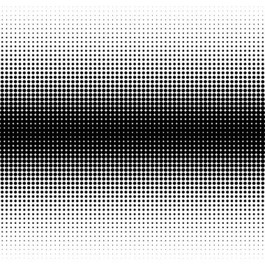 Dots abstract circles background, circles pattern. Halftone specks, stipple and stippling vector illustration. Screentone polka-dots, speckles pointillism, pointillist horizontal design clipart
