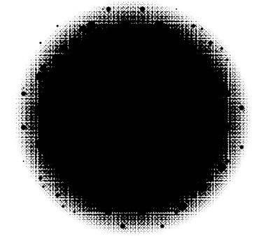 Yarım ton (yarım ton) element. Noktalar, daireler, benekler ve çiller vektör illüstrasyonu. Noktalama dizaynı