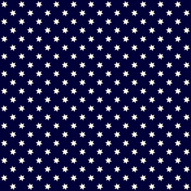 Gece gökyüzü yıldızı tekrarlanabilir desen, doku, yıldızlı gökyüzü. Vektör illüstrasyonu