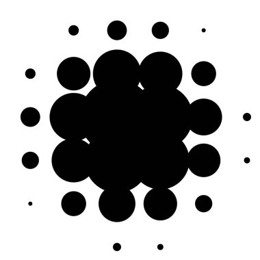 Yarı ton vektör deseni, doku. Çemberler, noktalar, ekran çizimleri. Çil, noktalama, benek çizimi. Noktacı vektör sanatı