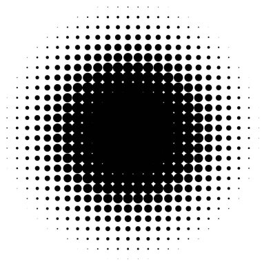 Yarı ton vektör deseni, doku. Çemberler, noktalar, ekran çizimleri. Çil, noktalama, benek çizimi. Noktacı vektör sanatı