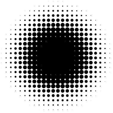 Yarı ton vektör deseni, doku. Çemberler, noktalar, ekran çizimleri. Çil, noktalama, benek çizimi. Noktacı vektör sanatı