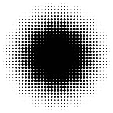 Yarı ton vektör deseni, doku. Çemberler, noktalar, ekran çizimleri. Çil, noktalama, benek çizimi. Noktacı vektör sanatı