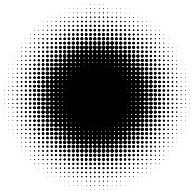 Yarı ton vektör deseni, doku. Çemberler, noktalar, ekran çizimleri. Çil, noktalama, benek çizimi. Noktacı vektör sanatı