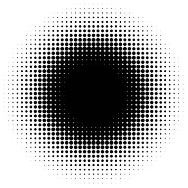 Yarı ton vektör deseni, doku. Çemberler, noktalar, ekran çizimleri. Çil, noktalama, benek çizimi. Noktacı vektör sanatı