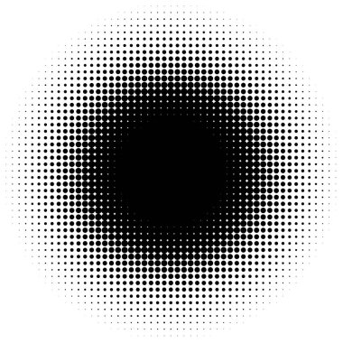 Yarı ton vektör deseni, doku. Çemberler, noktalar, ekran çizimleri. Çil, noktalama, benek çizimi. Noktacı vektör sanatı