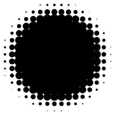 Yarı ton vektör deseni, doku. Çemberler, noktalar, ekran çizimleri. Çil, noktalama, benek çizimi. Noktacı vektör sanatı