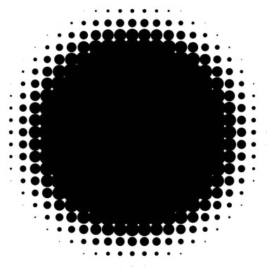 Yarı ton vektör deseni, doku. Çemberler, noktalar, ekran çizimleri. Çil, noktalama, benek çizimi. Noktacı vektör sanatı