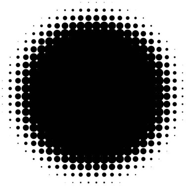 Yarı ton vektör deseni, doku. Çemberler, noktalar, ekran çizimleri. Çil, noktalama, benek çizimi. Noktacı vektör sanatı