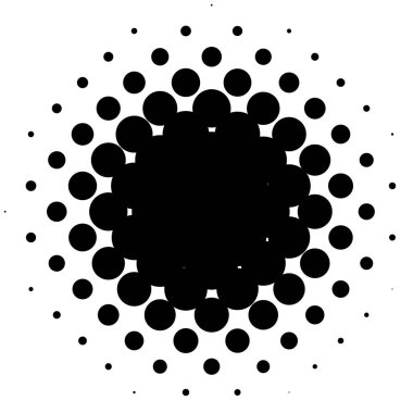 Yarı ton vektör deseni, doku. Çemberler, noktalar, ekran çizimleri. Çil, noktalama, benek çizimi. Noktacı vektör sanatı