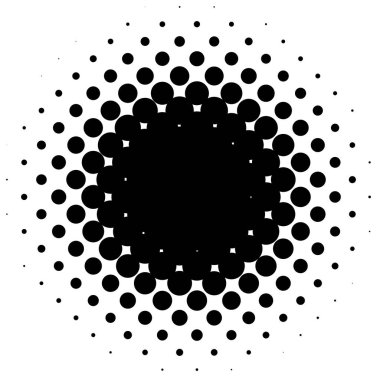 Yarı ton vektör deseni, doku. Çemberler, noktalar, ekran çizimleri. Çil, noktalama, benek çizimi. Noktacı vektör sanatı