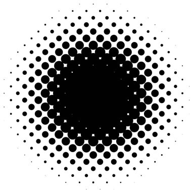 Yarı ton vektör deseni, doku. Çemberler, noktalar, ekran çizimleri. Çil, noktalama, benek çizimi. Noktacı vektör sanatı