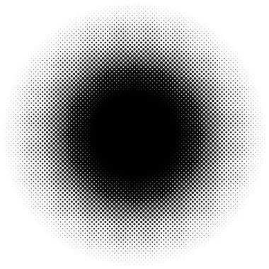 Yarı ton vektör deseni, doku. Çemberler, noktalar, ekran çizimleri. Çil, noktalama, benek çizimi. Noktacı vektör sanatı