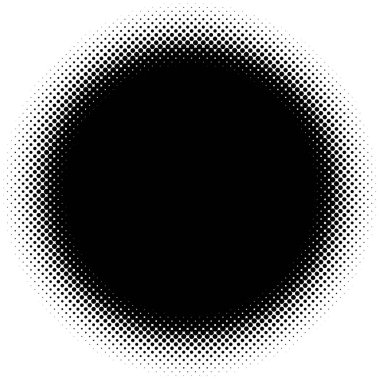 Yarı ton vektör deseni, doku. Çemberler, noktalar, ekran çizimleri. Çil, noktalama, benek çizimi. Noktacı vektör sanatı