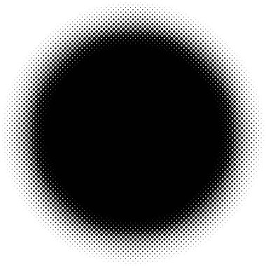 Yarı ton vektör deseni, doku. Çemberler, noktalar, ekran çizimleri. Çil, noktalama, benek çizimi. Noktacı vektör sanatı