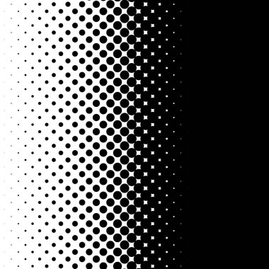 Doğrusal, yatay yarım ton vektör şablonu, doku. Çemberler, noktalar, ekran çizimleri. Çil, noktalama, benek çizimi. Noktacı vektör sanatı