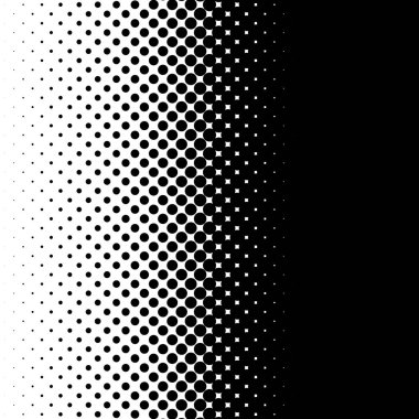 Doğrusal, yatay yarım ton vektör şablonu, doku. Çemberler, noktalar, ekran çizimleri. Çil, noktalama, benek çizimi. Noktacı vektör sanatı