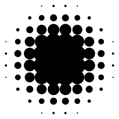 Yarı ton vektör deseni, doku. Çemberler, noktalar, ekran çizimleri. Çil, noktalama, benek çizimi. Noktacı vektör sanatı