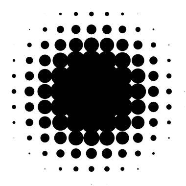 Yarı ton vektör deseni, doku. Çemberler, noktalar, ekran çizimleri. Çil, noktalama, benek çizimi. Noktacı vektör sanatı