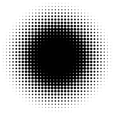 Yarı ton vektör deseni, doku. Çemberler, noktalar, ekran çizimleri. Çil, noktalama, benek çizimi. Noktacı vektör sanatı