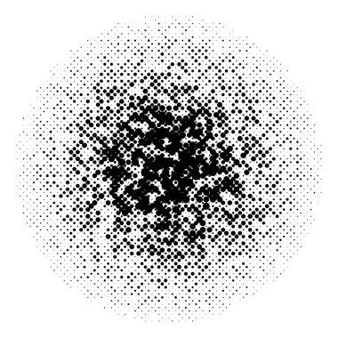 Rastgele noktalar, daireler, benekler. Çilli, noktalı arka plan. Soyut çember vektörü. Noktalama Listesi-Noktalama Çizimi