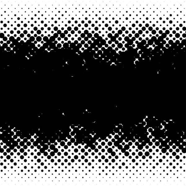 Halftone random circles, random dots illustration. Specks, stipple, speckles, stippling background and pattern. Pointillist, pointillism design. Irregular abstract random asymmetric, asymmetry horizontal vector