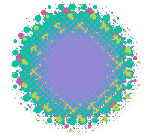 Élément Demi Ton Demi Ton Illustration Vectorielle Points Cercles Mouchetures — Image vectorielle