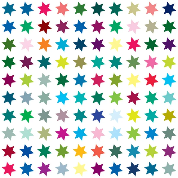繰り返し可能な星の背景 星のパターン シームレスな星空包装紙パターン ベクターイラスト — ストックベクタ
