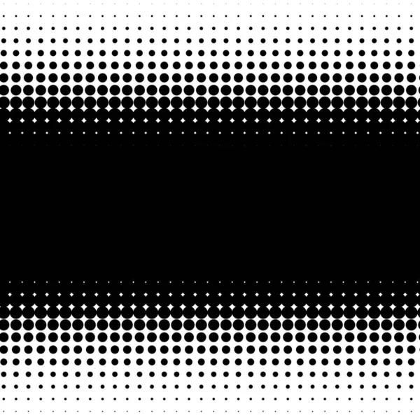 Linear Horizontal Halftone Vector Pattern Texture Circles Dots Screentone Illustration — Stock Vector