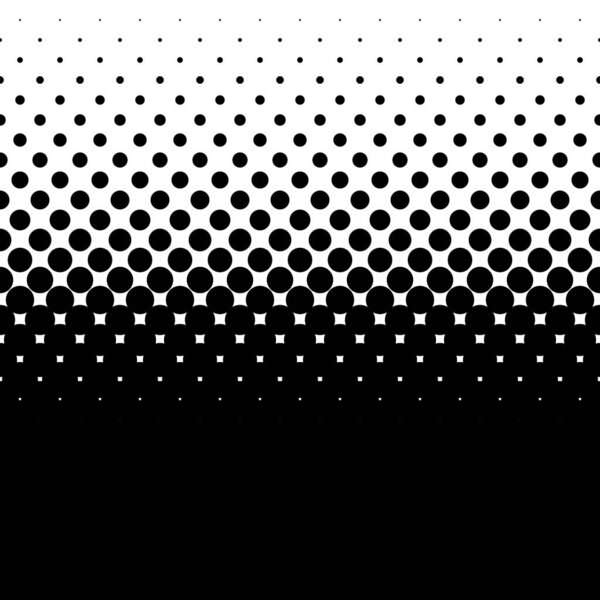 Linear, horizontal halftone vector pattern, texture. Circles, dots, screentone illustration. Freckle, stipple-stippling, speckles illustration. Pointillist vector art