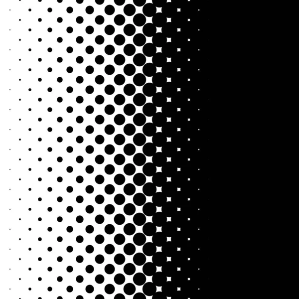 Linear Horizontal Halftone Vector Pattern Texture Circles Dots Screentone Illustration — Stock Vector