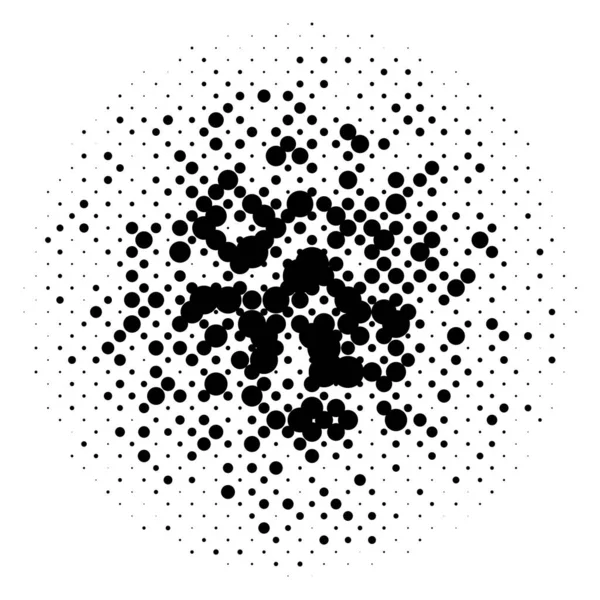 Puntos Aleatorios Círculos Patrón Motas Freckle Stipple Stippling Fondo Vector — Vector de stock