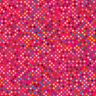 Tekrarlanabilir yıldız arkaplanı, yıldız deseni. Kusursuz yıldız ambalajlı kağıt deseni. Vektör illüstrasyonu