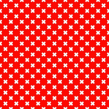 Tekrarlanabilir beyaz haç işareti, kırmızı işaretli sağlık geçmişi, illüstrasyon için. Kırmızı artı işaretler pürüzsüz. Vektör illüstrasyonu