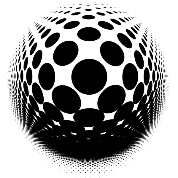 球状歪みハーフトーンドット要素 Orb Ball Deform Bulge Bmp Speckles Polka Dots Screentone — ストックベクタ