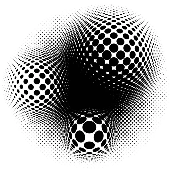 Елемент Сферичних Спотворень Напівтонових Крапок Орбіта Деформується Опуклість Зім Яті — стоковий вектор