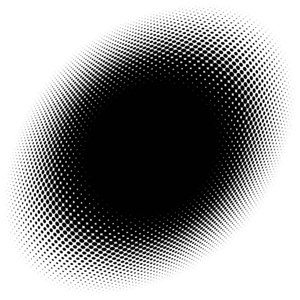 Sferische Vervorming Halve Toon Stippen Element Bol Bal Vervormen Bobbel — Stockvector