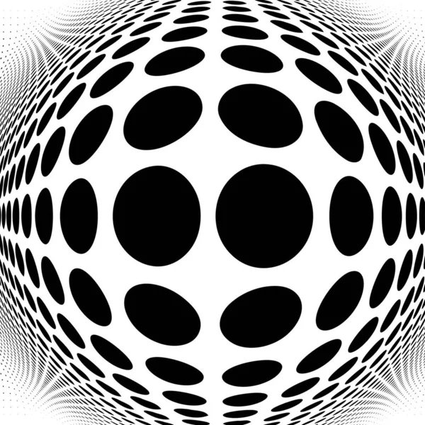 球状歪みハーフトーンドット要素 Orb Ball Deform Bulge Bmp Speckles Polka Dots Screentone — ストックベクタ